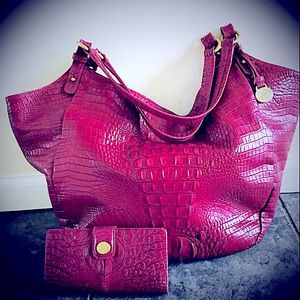 Genuine Brahmin x Large Bag with matching wallet